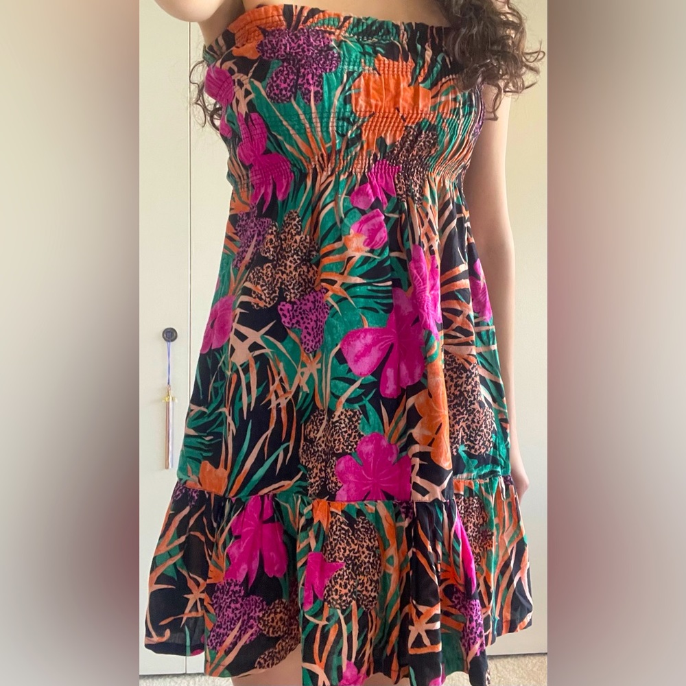 Moda International’s Floral Charm in Strapless Dress